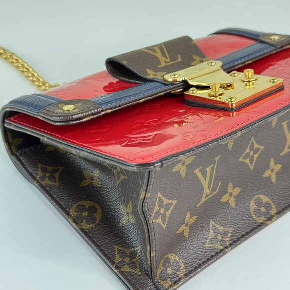 Louis Vuitton Red Wynwood Handbag Monogram Vernis with Monogram Canvas - Picture 6 of 8